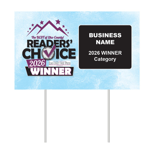 Double-Sided Yard Sign w/ Stake